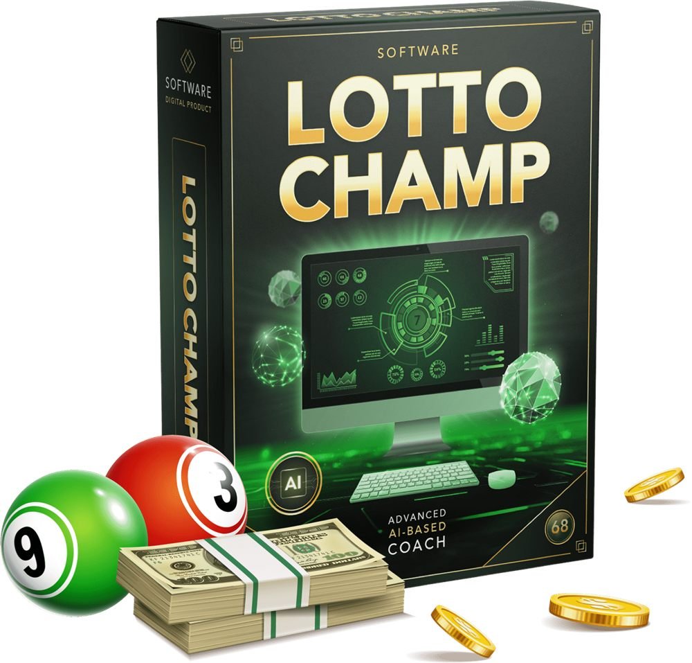 LottoChamp lottery number-analysis software, digital product packaging